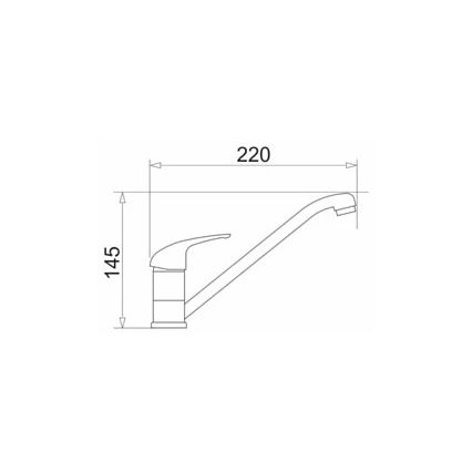Pyramis 90918401 - Kuhinjska armatura ASALIA črna