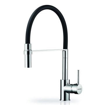 Pyramis 90939801 - Pipa za umivalnik z gibljivo roko SERINA krom/črna
