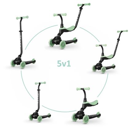 QPlay - Otroški skuter 5v1 SEMA zelena