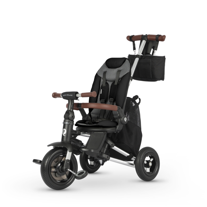 QPlay - Otroški tricikel 5 v 1 NOVA DELUXE črn