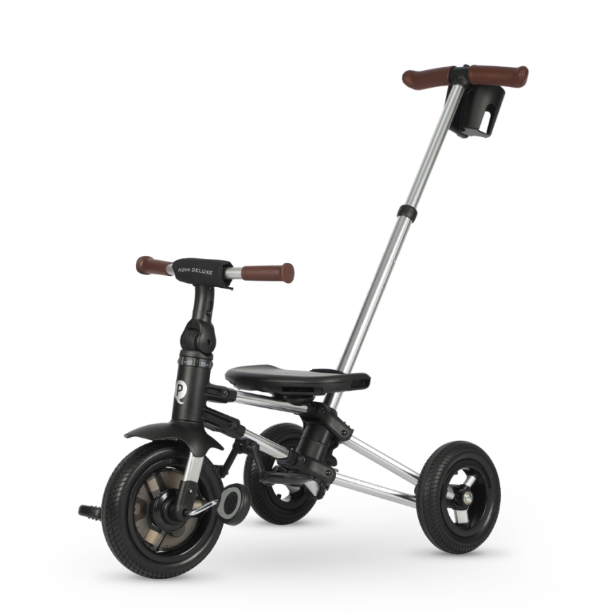 QPlay - Otroški tricikel 5 v 1 NOVA DELUXE črn