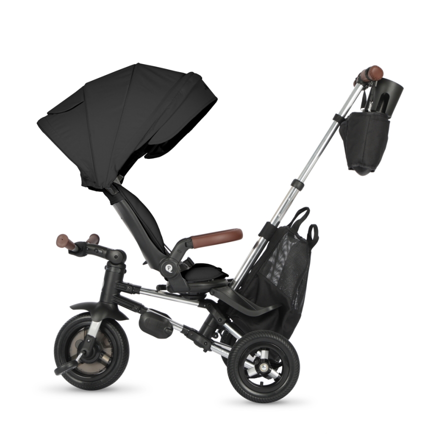 QPlay - Otroški tricikel 5 v 1 NOVA DELUXE črn