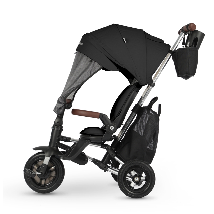 QPlay - Otroški tricikel 5 v 1 NOVA DELUXE črn
