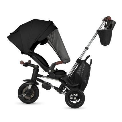 QPlay - Otroški tricikel 5 v 1 NOVA DELUXE črn