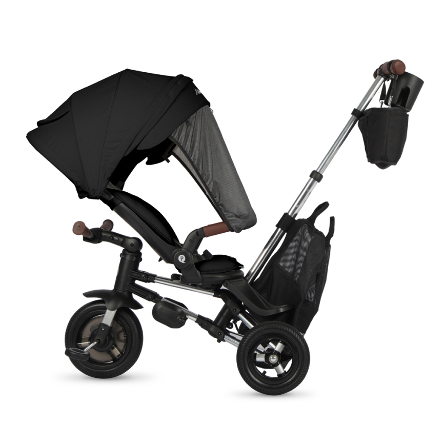 QPlay - Otroški tricikel 5 v 1 NOVA DELUXE črn
