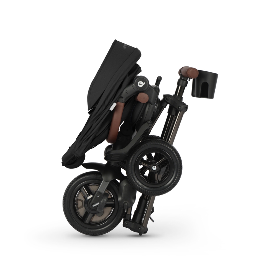 QPlay - Otroški tricikel 5 v 1 NOVA DELUXE črn