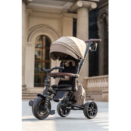 QPlay - Otroški tricikel 8 v 1 COMFO MAX rjav