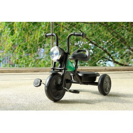 QPlay - Otroški tricikel TRIDURO črna/zelena