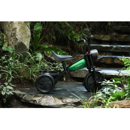 QPlay - Otroški tricikel TRIDURO črna/zelena