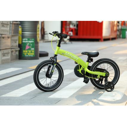 QPlay - Otroško kolo 14" MINIBY 3v1 zelena
