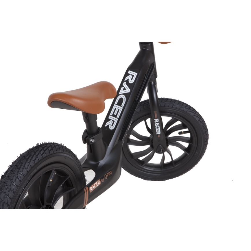 QPlay - Otroško kolo RACER AIR črna/rjava