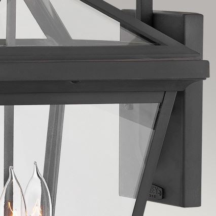 Quintiesse - Zunanja stenska svetilka ALFORD L 3xE14/40W/230V IP44 črna