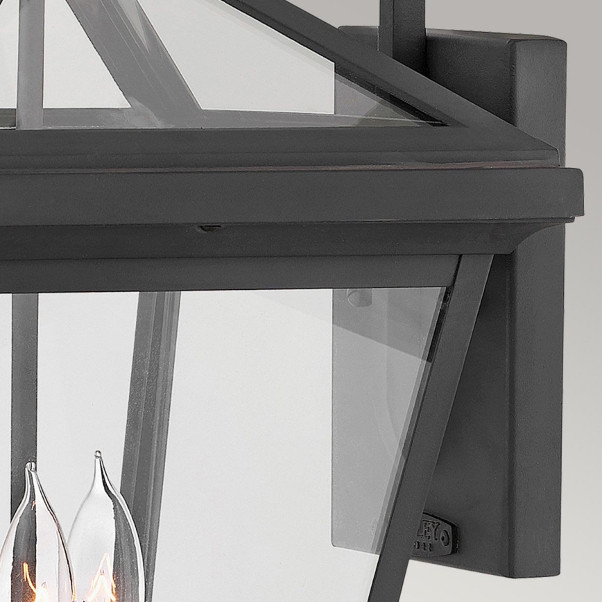 Quintiesse - Zunanja stenska svetilka ALFORD L 3xE14/40W/230V IP44 črna