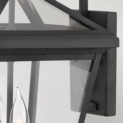 Quintiesse - Zunanja stenska svetilka ALFORD M 2xE14/40W/230V IP44 črna