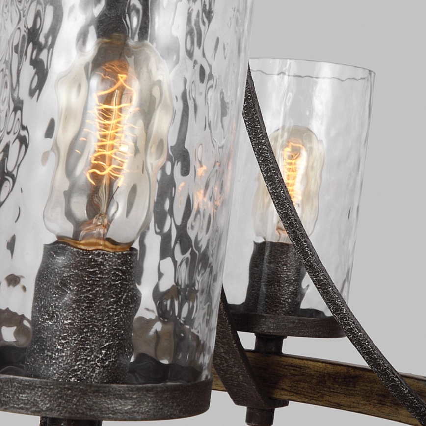 Quintiesse - Lestenec na verigi ANGELO 5xE27/60W/230V dekor hrast