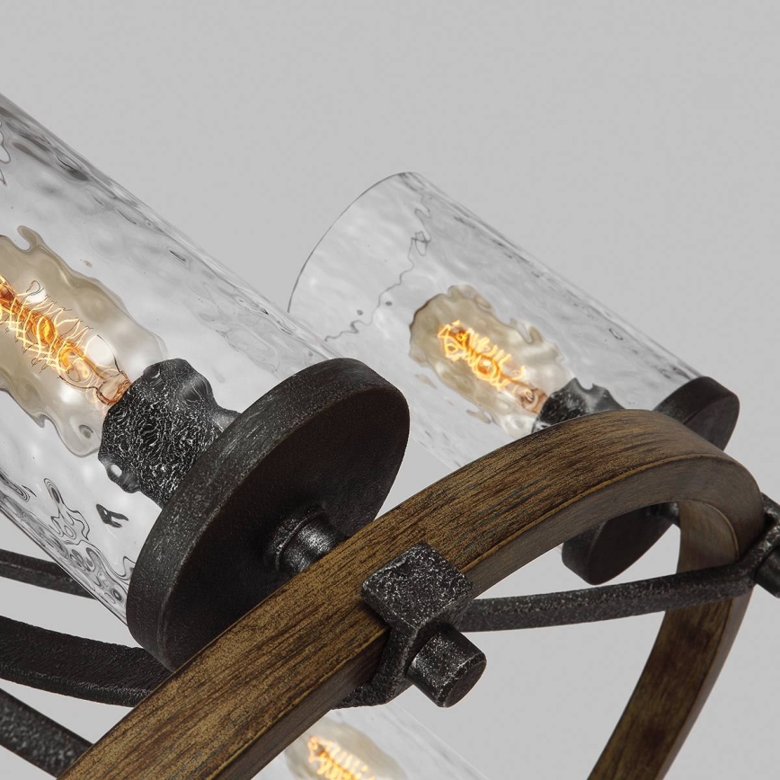 Quintiesse - Lestenec na verigi ANGELO 6xE27/60W/230V dekor hrast