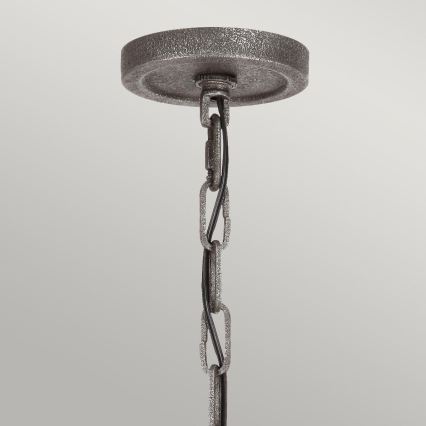 Quintiesse - Lestenec na verigi ANGELO 6xE27/60W/230V dekor hrast
