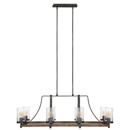 Quintiesse - Lestenec na drogu ANGELO 8xE27/60W/230V dekor hrast