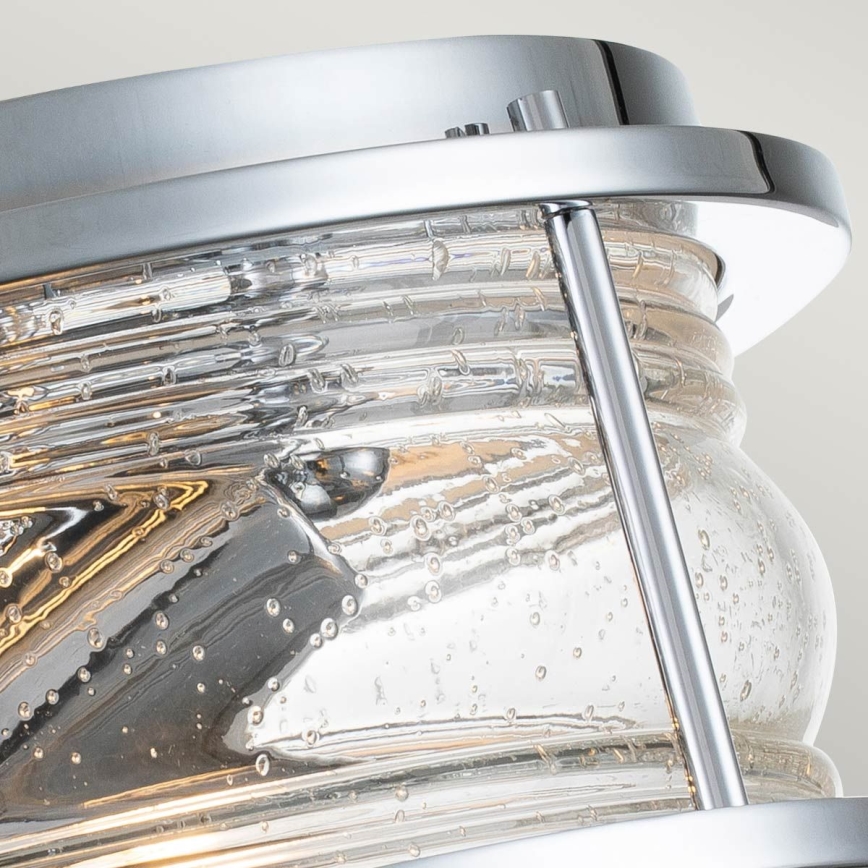 Quintiesse - Stropna svetilka za kopalnico ASHLAND 2xE27/60W/230V, Ø 30,5 cm, IP44, sijajni krom