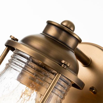 Quintiesse - Zunanja stenska svetilka ASHLAND BAY 1xE27/60W/230V IP44 bronasta