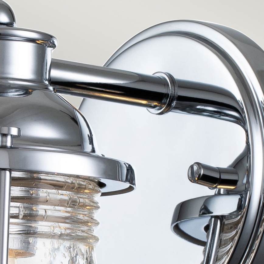 Quintiesse - Zunanja stenska svetilka ASHLAND BAY 1xE27/60W/230V IP44 sijajni krom