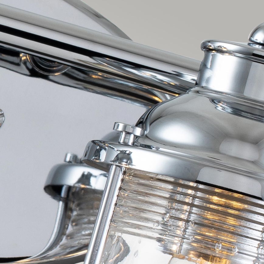 Quintiesse - Zunanja stenska svetilka ASHLAND BAY 2xE27/60W/230V IP44 poliran krom