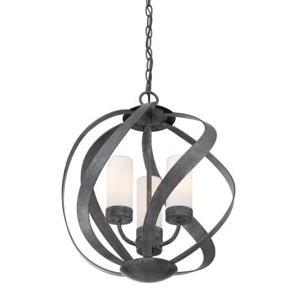 Quintiesse - Zunanji lestenec na verigi BLACKSMITH 3xE14/40W/230V premer 40,7 cm IP44 črna