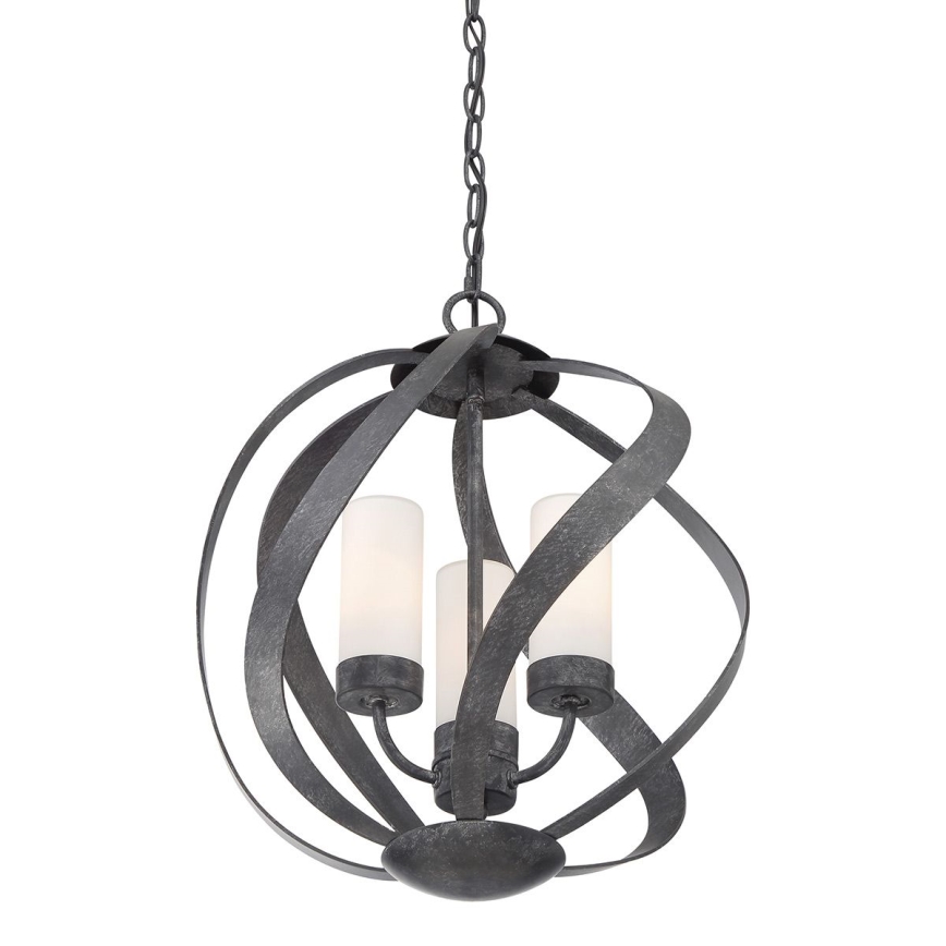 Quintiesse - Zunanji lestenec na verigi BLACKSMITH 3xE14/40W/230V premer 40,7 cm IP44 črna