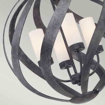 Quintiesse - Zunanji lestenec na verigi BLACKSMITH 4xE14/40W/230V, premer 50,1 cm, IP44, črn