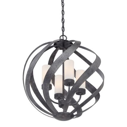 Quintiesse - Zunanji lestenec na verigi BLACKSMITH 4xE14/40W/230V, premer 50,1 cm, IP44, črn