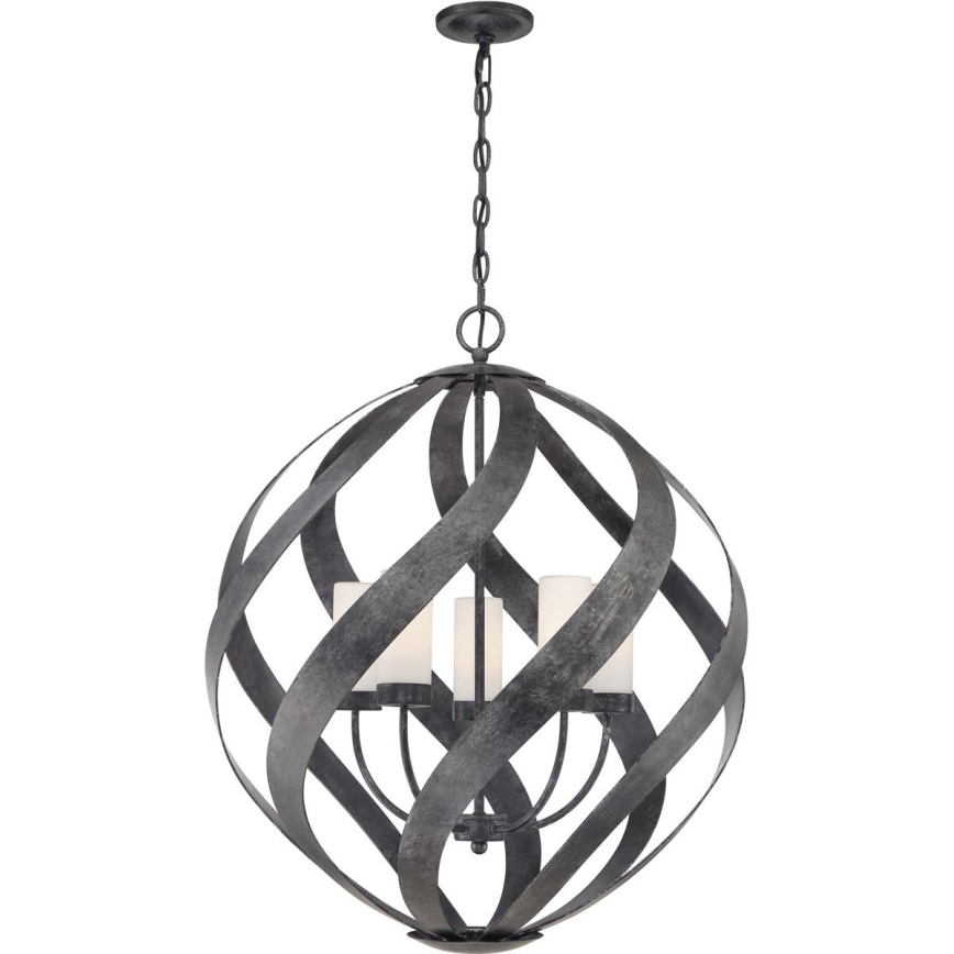 Quintiesse - Zunanji lestenec na verigi BLACKSMITH 5xE14/40W/230V, premer 66,4 cm, IP44, črna