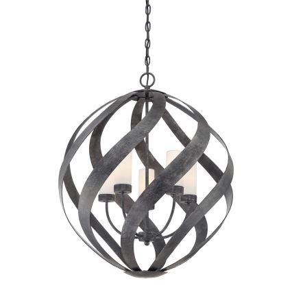 Quintiesse - Zunanji lestenec na verigi BLACKSMITH 5xE14/40W/230V, premer 66,4 cm, IP44, črna