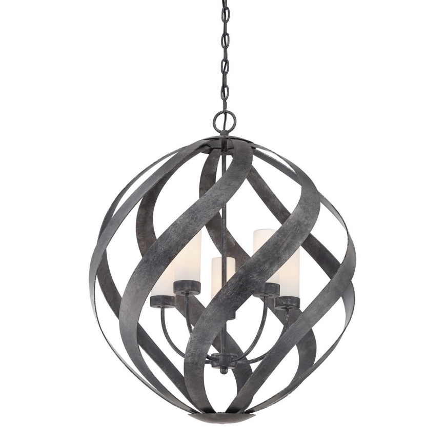Quintiesse - Zunanji lestenec na verigi BLACKSMITH 5xE14/40W/230V, premer 66,4 cm, IP44, črna