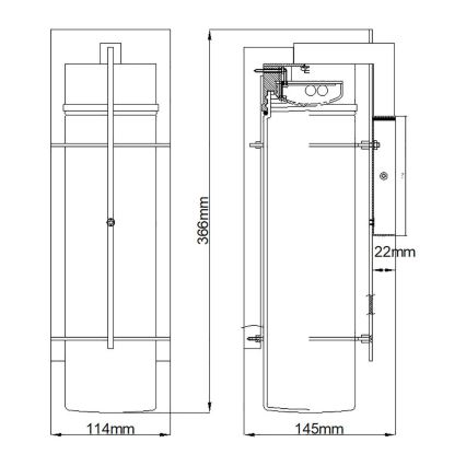 Quintiesse - LED zunanja stenska svetilka EAMES M LED/10W/230V IP44 črna