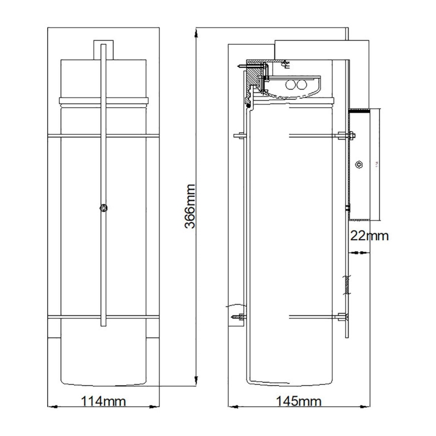 Quintiesse - LED zunanja stenska svetilka EAMES M LED/10W/230V IP44 črna