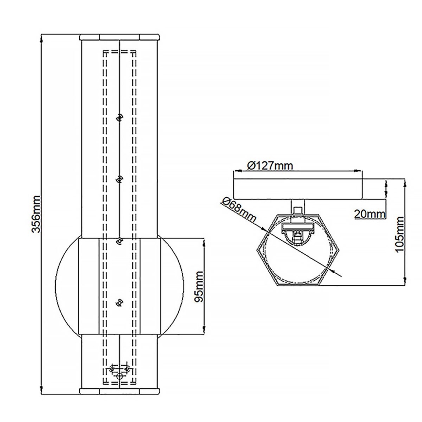 Quintiesse - LED kopalniško stensko svetilo FACET LED/12W/230V IP44 zlato