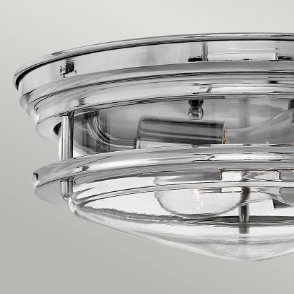 Quintiesse - Zunanja stropna svetilka HADRIAN 2xE27/40W/230V premer 27,8 cm IP44 sijajni krom