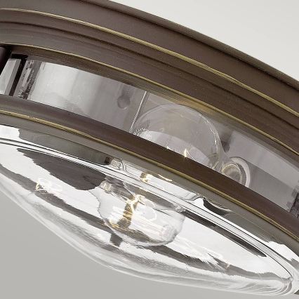 Quintiesse - Zunanja stropna svetilka HADRIAN 2x E27/40W/230V, premer 27,8 cm, IP44, bronasta