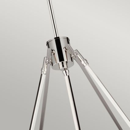 Quintiesse - Lestenec na drogu HARPER 5xE14/60W/230V premer 77,5 cm sijajni krom/dimno steklo