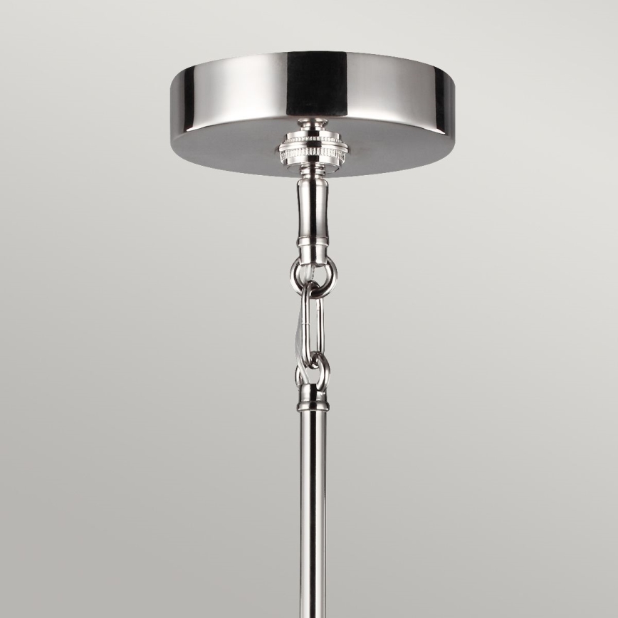 Quintiesse - Lestenec na drogu HARPER 5xE14/60W/230V premer 77,5 cm sijajni krom/dimno steklo