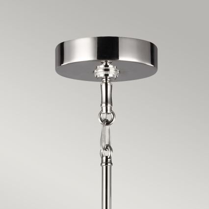 Quintiesse - Lestenec na drogu HARPER 7xE14/60W/230V premer 81,3 cm sijajni krom/dimljeno steklo