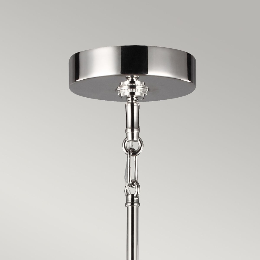 Quintiesse - Lestenec na drogu HARPER 7xE14/60W/230V premer 81,3 cm sijajni krom/dimljeno steklo
