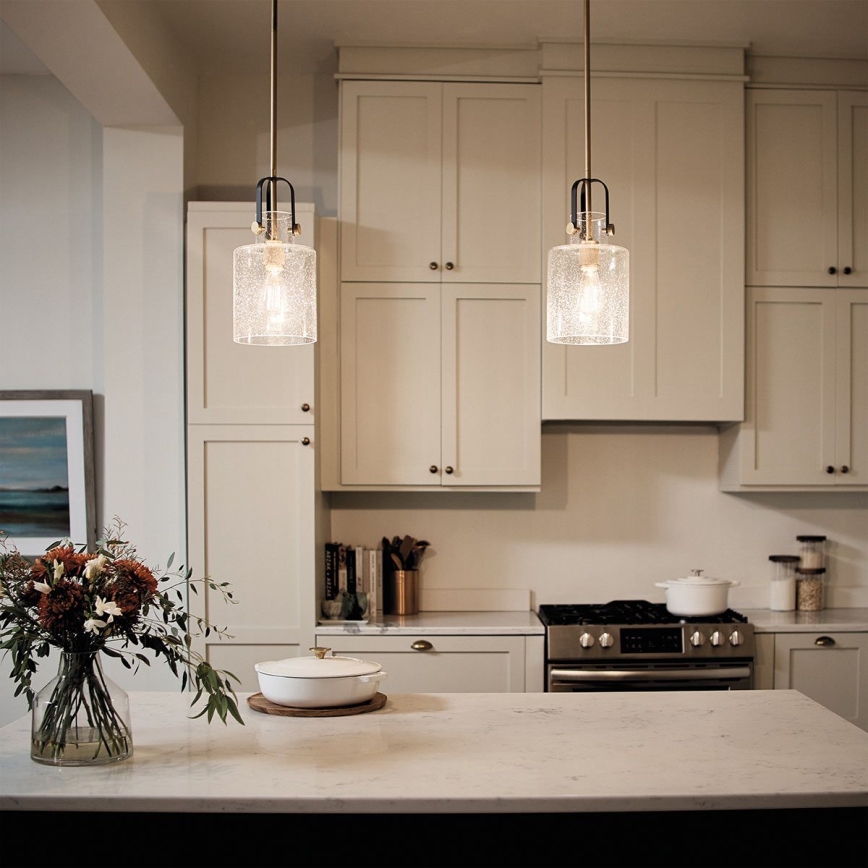 Quintiesse - viseči lestenec na palici KITNER 1xE27/60W/230V premer 18 cm zlata/črna