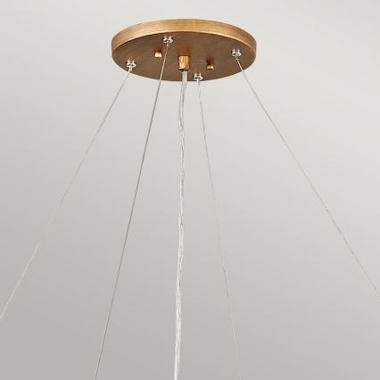 Quintiesse - Lestenec na kablu LAGUNA 6xE14/40W/230V, premer 91,4 cm, v zlati barvi