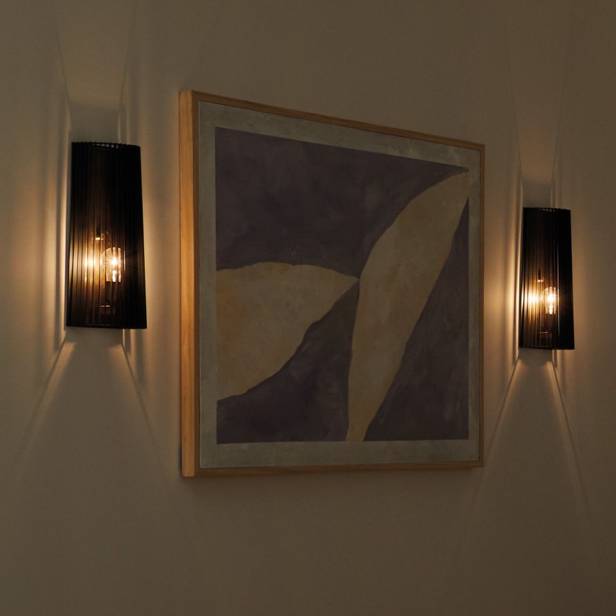 Quintiesse - Stenska svetilka LINARA 1xE27/60W/230V črna/zlata