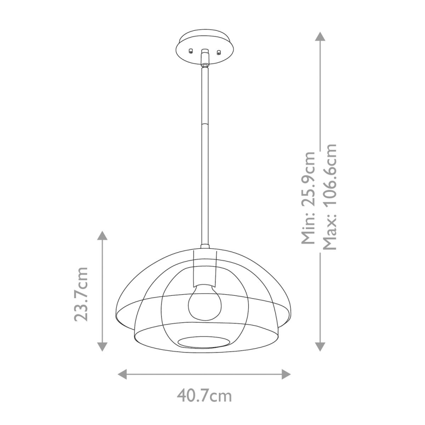 Quintiesse - lestenec na drogu LOTUS 1xE27/60W/230V, premer 40,7 cm, v zlati barvi