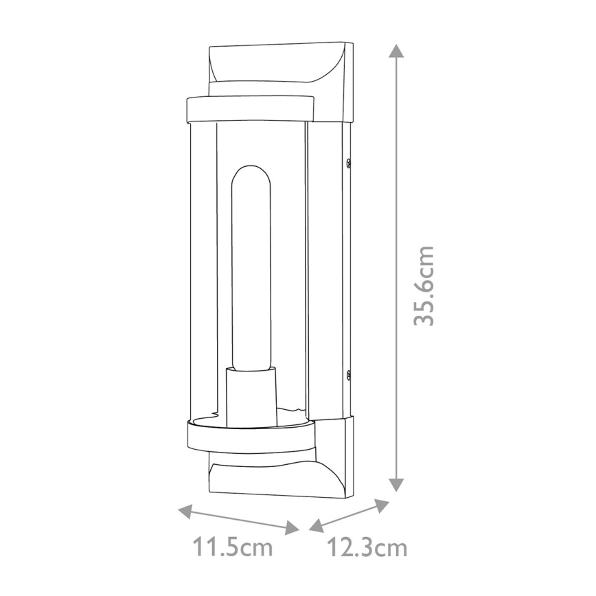 Quintiesse - Zunanja stenska svetilka PEARSON M 1xE27/60W/230V IP44 bronzna