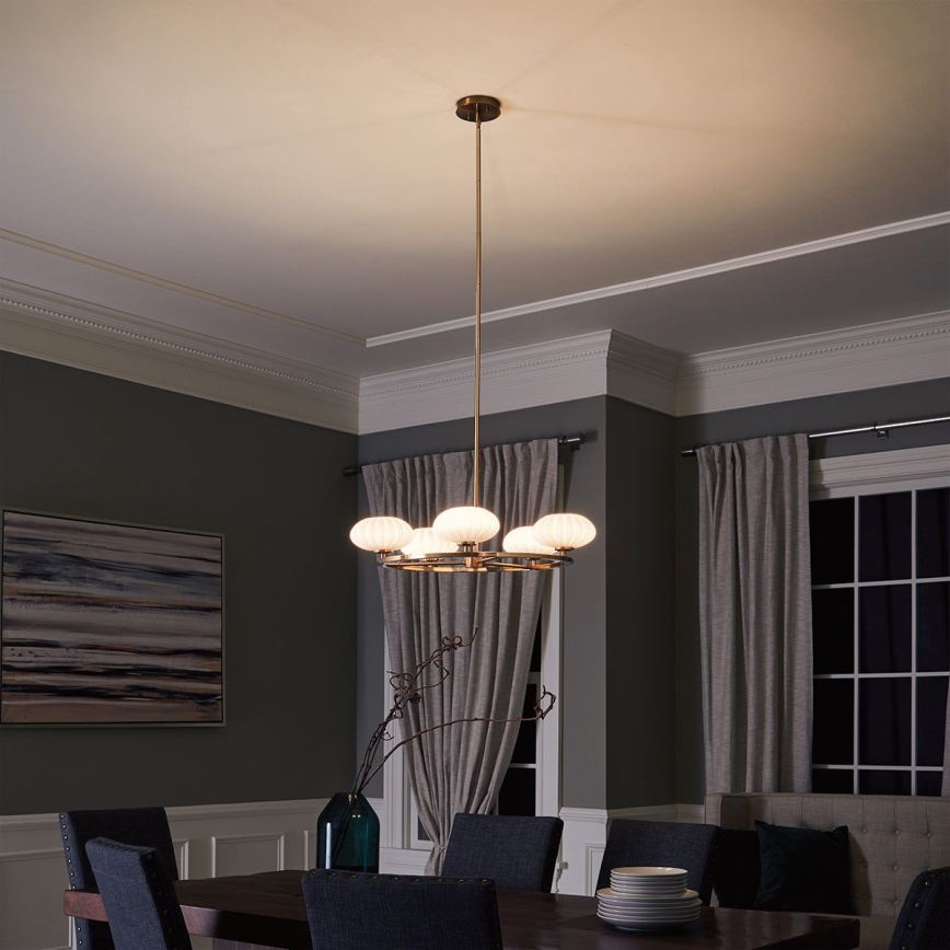 Quintiesse - LED kopalniški lestenec na drogu PIM 5xG9/3W/230V premer 71,1 cm IP44 v zlati barvi