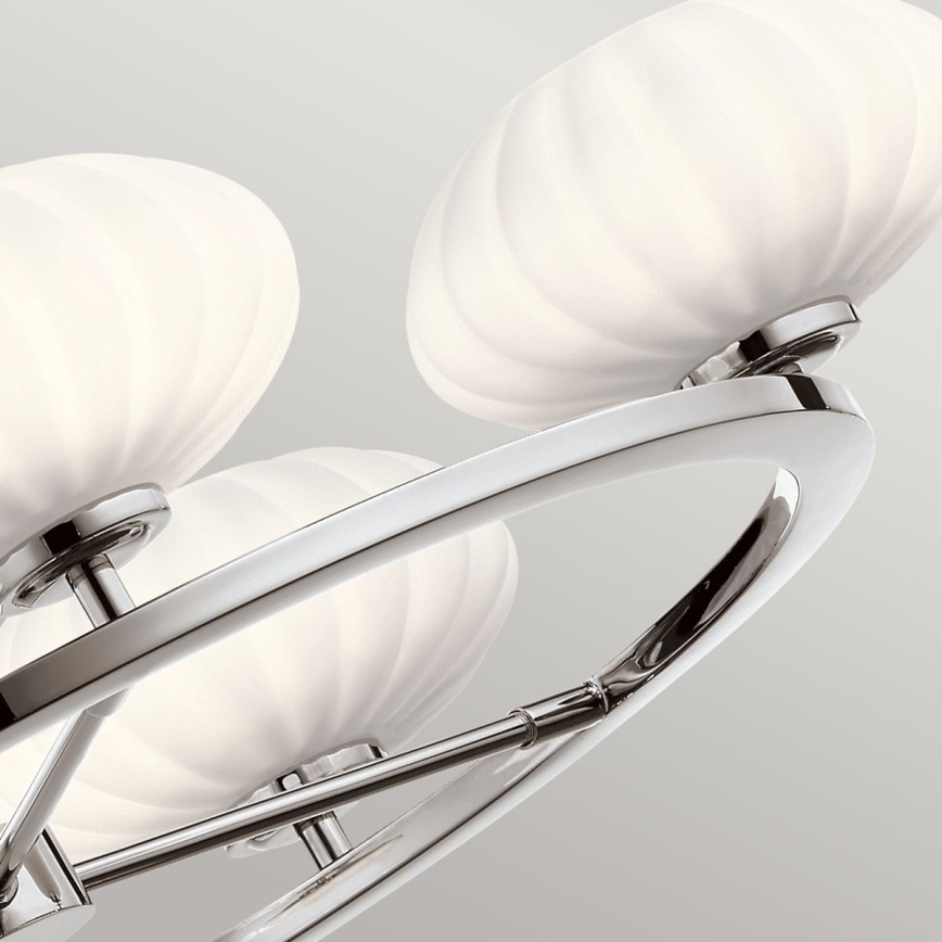 Quintiesse - LED kopalniški lestenec na drogu PIM 5xG9/3W/230V, premer 71,1 cm, IP44, sijajni krom
