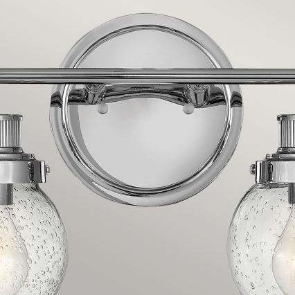 Quintiesse - Kopalniško stensko svetilo POPPY 2xE27/60W/230V IP44 sijajni krom